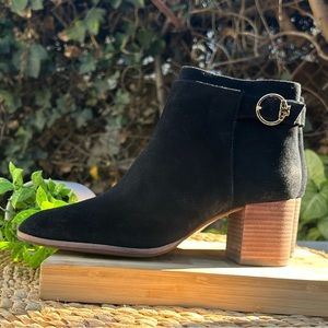 Tory Burch Black Suede Leather boots booties women size 5